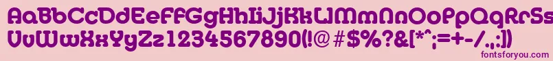 MexicoserialXboldRegular Font – Purple Fonts on Pink Background