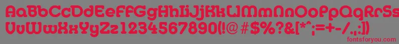 MexicoserialXboldRegular Font – Red Fonts on Gray Background
