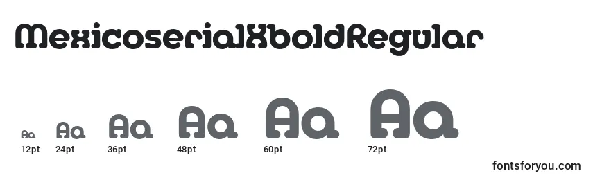 MexicoserialXboldRegular font sizes