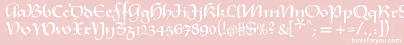 Xmasterpieceregular Font – White Fonts on Pink Background