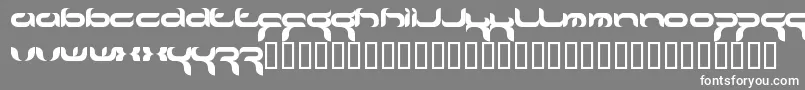 フォントCrafty ffy – 灰色の背景に白い文字