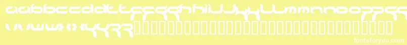 Crafty ffy Font – White Fonts on Yellow Background