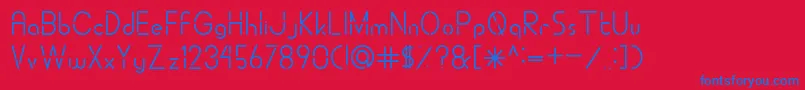 ALDORACutting-fontti – siniset fontit punaisella taustalla