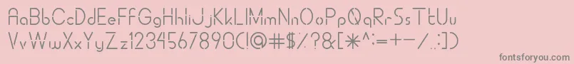 フォントALDORACutting – ピンクの背景に灰色の文字