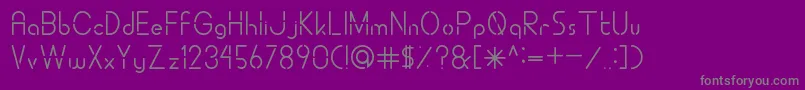 フォントALDORACutting – 紫の背景に灰色の文字