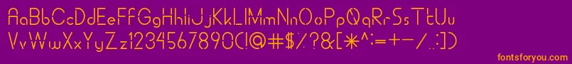 ALDORACutting Font – Orange Fonts on Purple Background