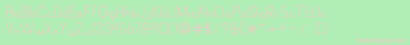 ALDORACutting-fontti – vaaleanpunaiset fontit vihreällä taustalla