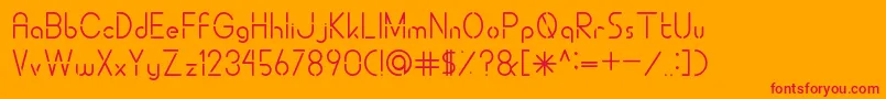 フォントALDORACutting – オレンジの背景に赤い文字