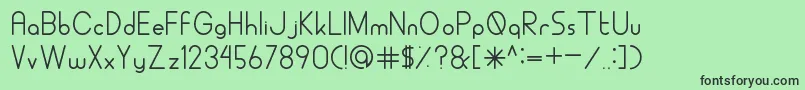 ALDORARegular Font – Black Fonts on Green Background