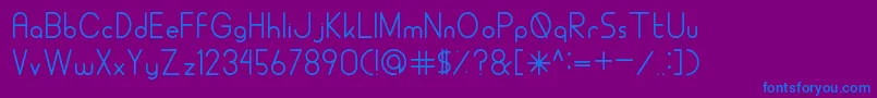 ALDORARegular Font – Blue Fonts on Purple Background