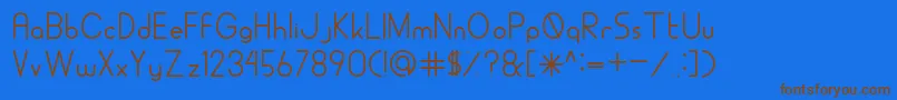 ALDORARegular Font – Brown Fonts on Blue Background