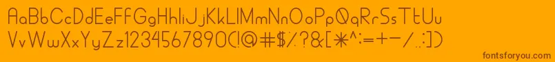fuente ALDORARegular – Fuentes Marrones Sobre Fondo Naranja