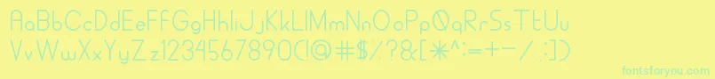 ALDORARegular Font – Green Fonts on Yellow Background