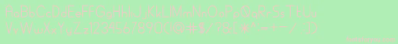 ALDORARegular Font – Pink Fonts on Green Background