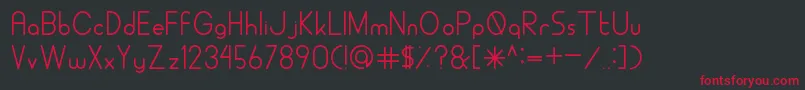 フォントALDORARegular – 黒い背景に赤い文字