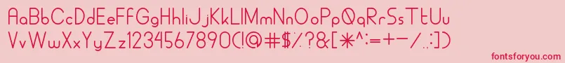 フォントALDORARegular – ピンクの背景に赤い文字