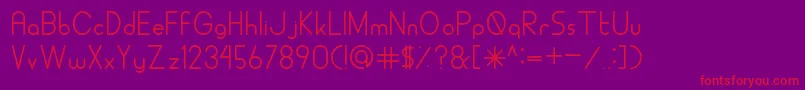 ALDORARegular Font – Red Fonts on Purple Background