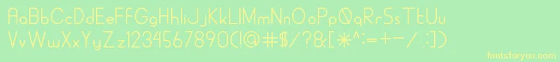 ALDORARegular Font – Yellow Fonts on Green Background