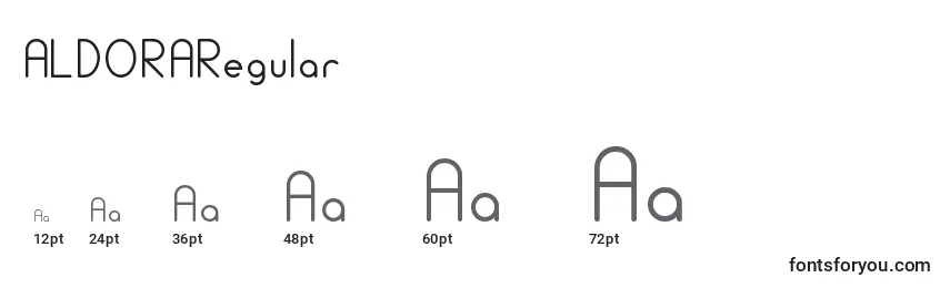 ALDORARegular Font Sizes