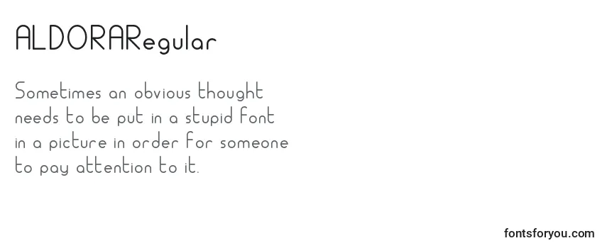 ALDORARegular Font