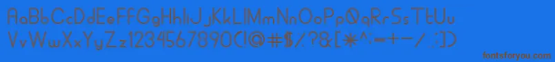 ALDORAStroke Font – Brown Fonts on Blue Background
