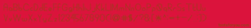 ALDORAStroke Font – Brown Fonts on Red Background
