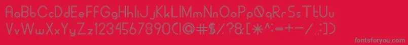ALDORAStroke Font – Gray Fonts on Red Background
