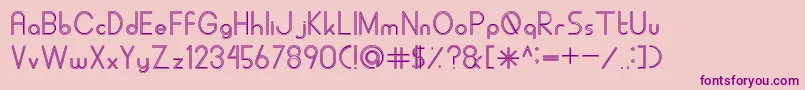 ALDORAStroke Font – Purple Fonts on Pink Background