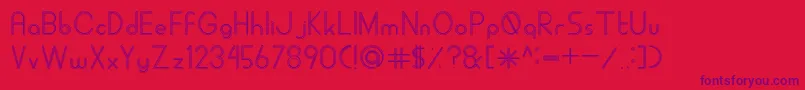 ALDORAStroke Font – Purple Fonts on Red Background