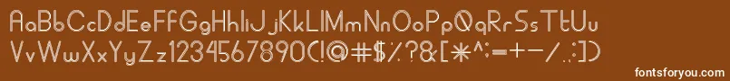Шрифт ALDORAStroke – белые шрифты на коричневом фоне
