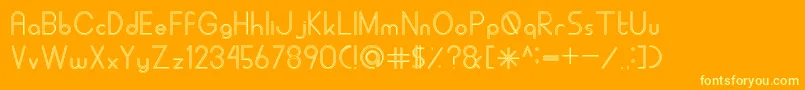 ALDORAStroke Font – Yellow Fonts on Orange Background