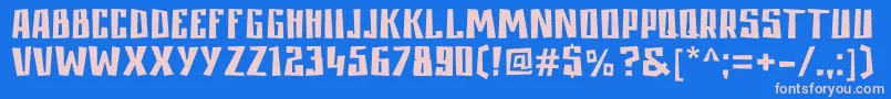 Alduur Font – Pink Fonts on Blue Background