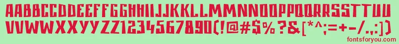 Alduur Font – Red Fonts on Green Background