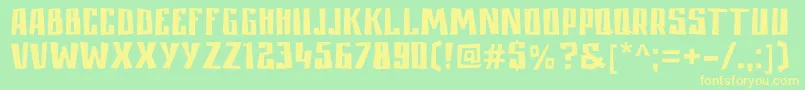 Alduur Font – Yellow Fonts on Green Background