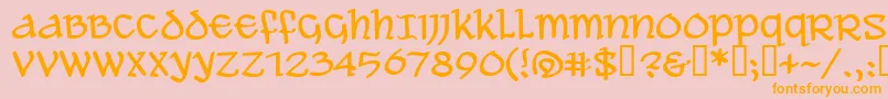 ALEAWB   Font – Orange Fonts on Pink Background