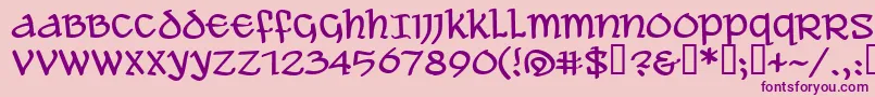 ALEAWB   Font – Purple Fonts on Pink Background