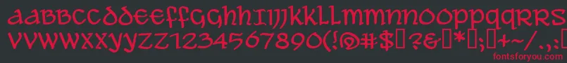 ALEAWB   Font – Red Fonts on Black Background
