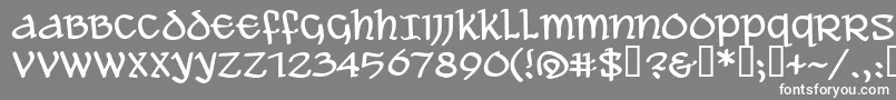 フォントALEAWB   – 灰色の背景に白い文字