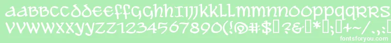 ALEAWB   Font – White Fonts on Green Background