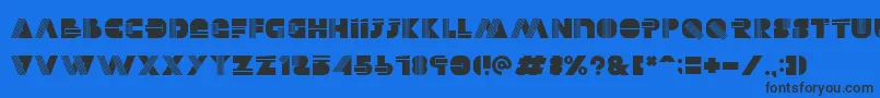 Alectro Font – Black Fonts on Blue Background