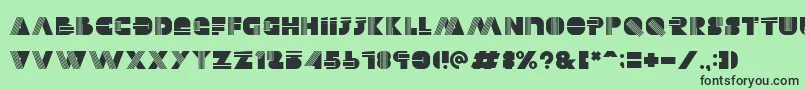 フォントAlectro – 緑の背景に黒い文字