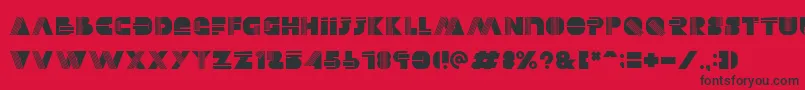 フォントAlectro – 赤い背景に黒い文字