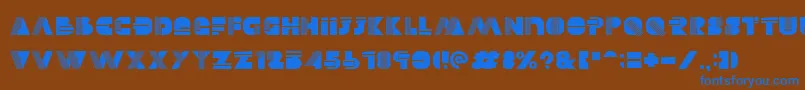Шрифт Alectro – синие шрифты на коричневом фоне