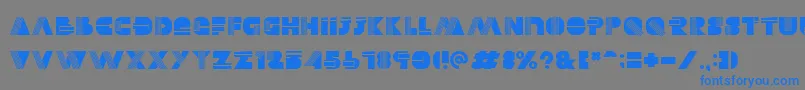 フォントAlectro – 灰色の背景に青い文字