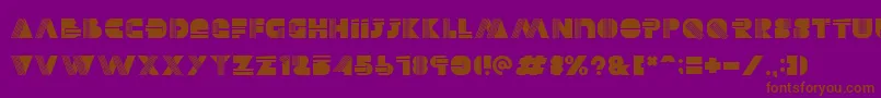 フォントAlectro – 紫色の背景に茶色のフォント