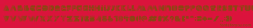 Czcionka Alectro – brązowe czcionki na czerwonym tle