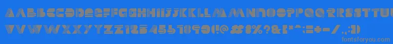 Czcionka Alectro – szare czcionki na niebieskim tle
