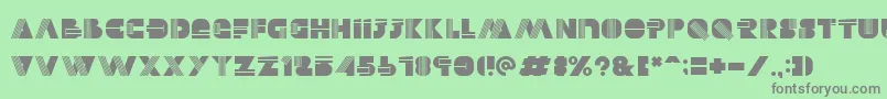 フォントAlectro – 緑の背景に灰色の文字