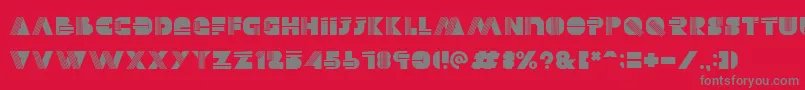Alectro-fontti – harmaat kirjasimet punaisella taustalla