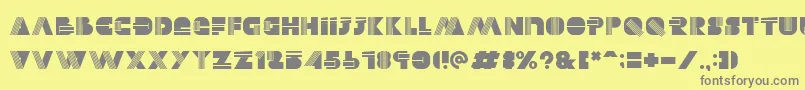 Alectro-fontti – harmaat kirjasimet keltaisella taustalla